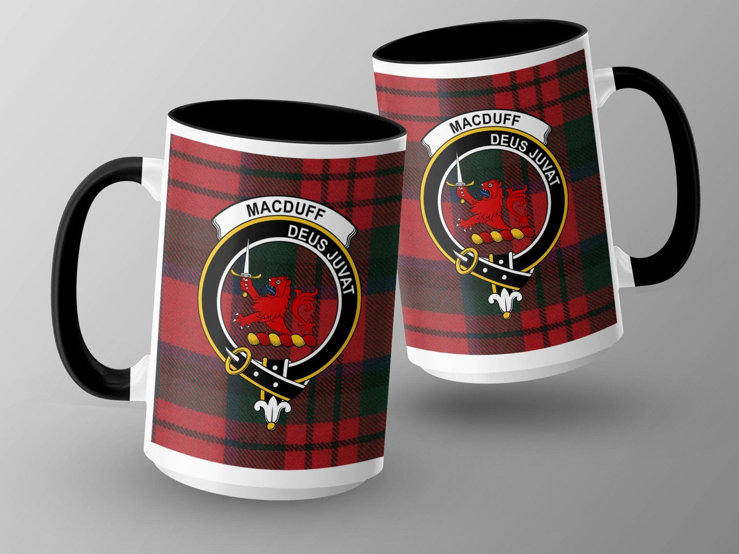 Scottish MacDuff Clan Crest Tartan Plaid Design Mug - Living Stone Gifts
