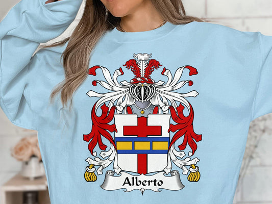 Alberto Family Crest Italian Heritage Unisex T-Shirt Sweatshirt Hoodie