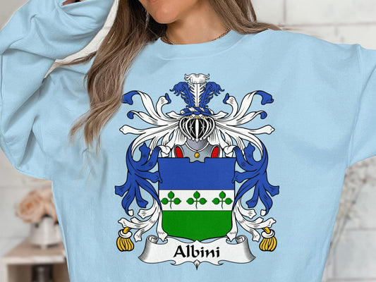 Albini Family Crest Italian Surname Fashion T-Shirt, Hoodie and Sweatshirt
