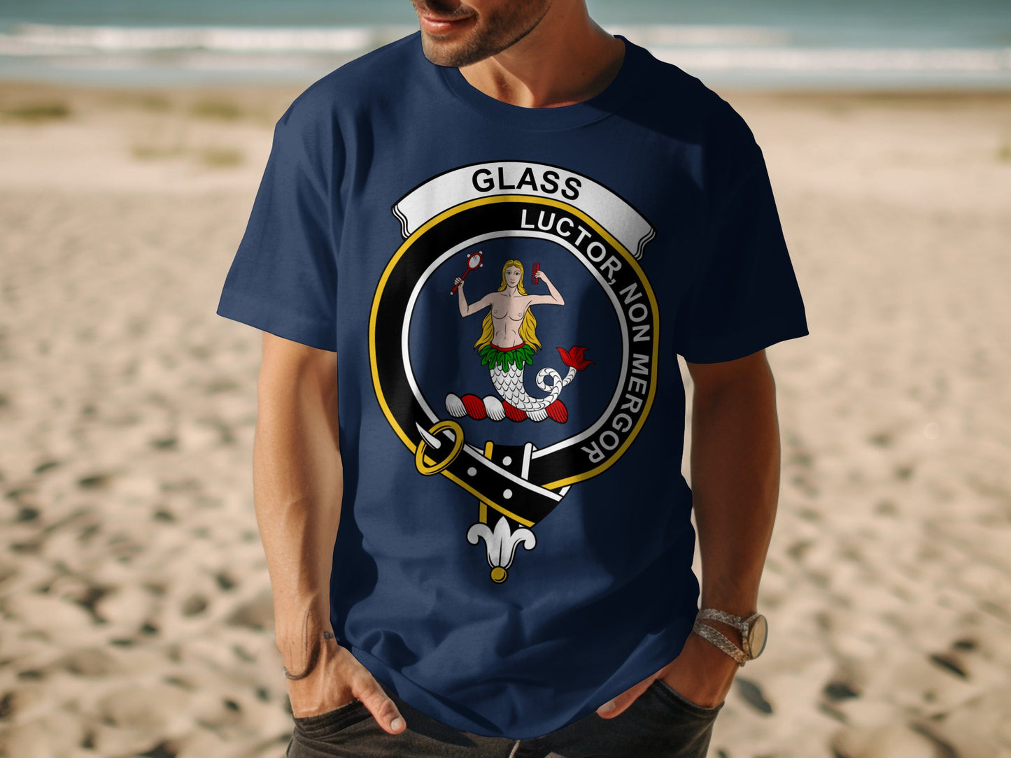 Glass Scottish Clan Crest Highland Games T-Shirt - Living Stone Gifts