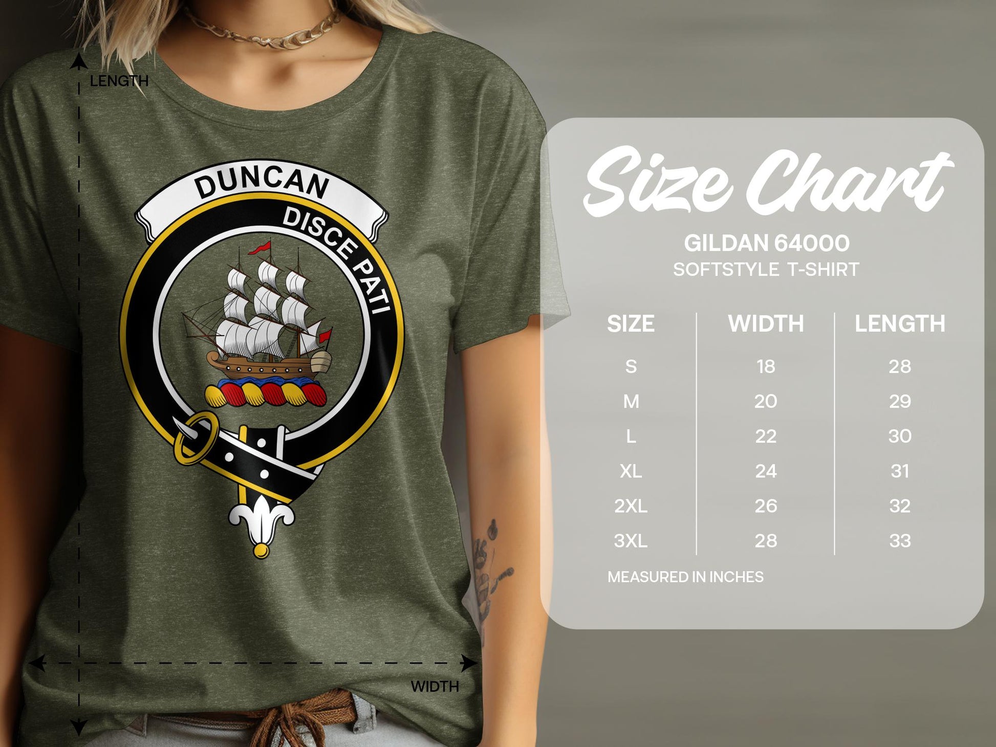 Duncan Scottish Clan Crest Highland Games T-Shirt - Living Stone Gifts