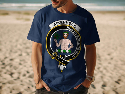 Aikenhead Scottish Clan Emblem Design Highland Games T-Shirt - Living Stone Gifts