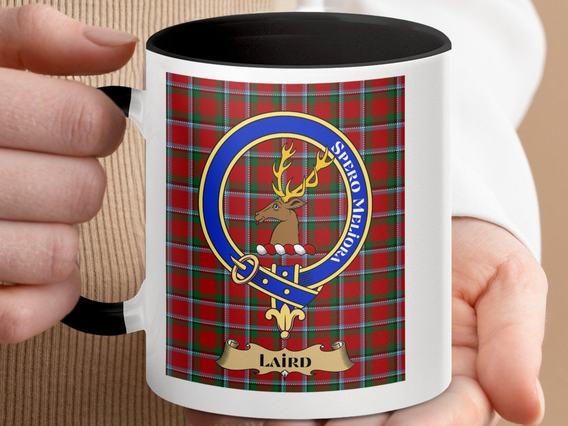 Scottish Clan Laird Crest Plaid Design Gift Mug - Living Stone Gifts
