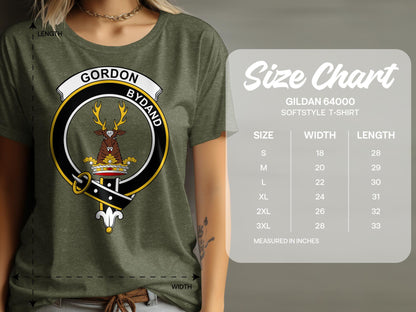 Gordon Scottish Clan Crest Highland Games Design T-Shirt - Living Stone Gifts