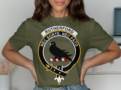 Rutherford Clan Crest Emblem T-Shirt - Living Stone Gifts