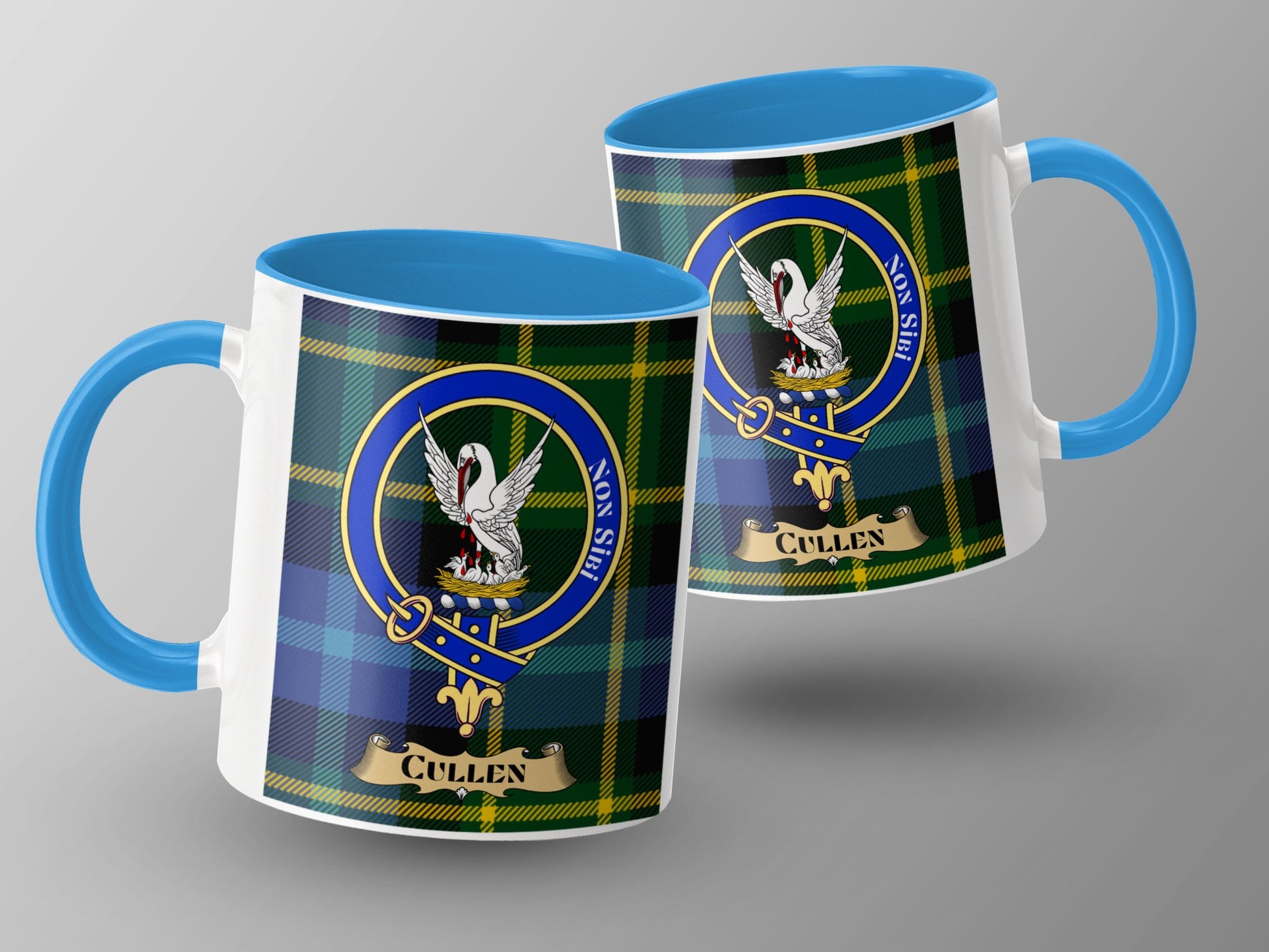 Clan Cullen Scottish Tartan Crest Mug - Living Stone Gifts