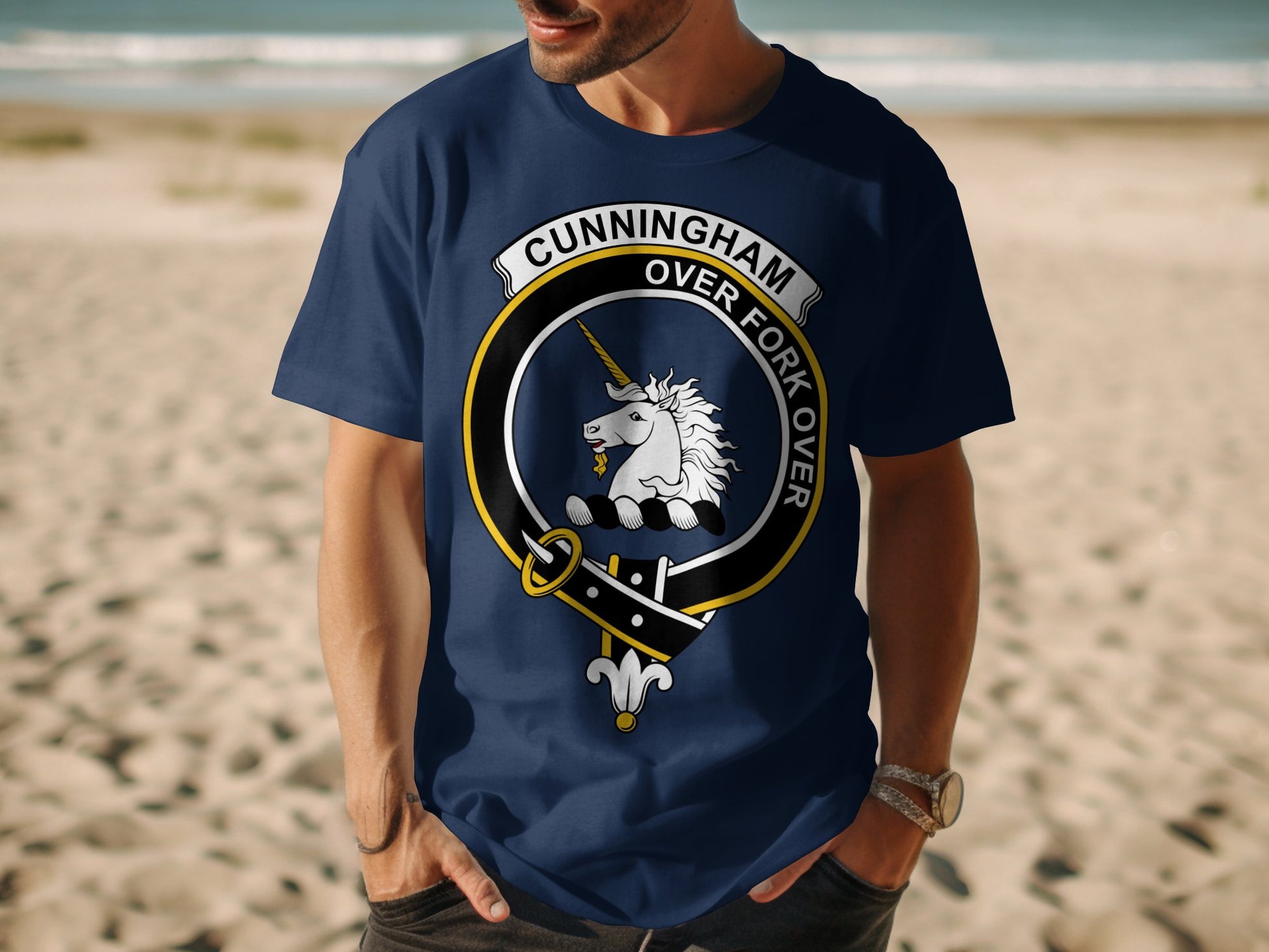 Cunningham Scottish Clan Crest Highland Games T-Shirt - Living Stone Gifts