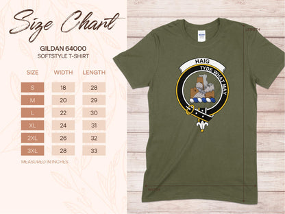 Haig Scottish Clan Crest Highland Games T-Shirt - Living Stone Gifts