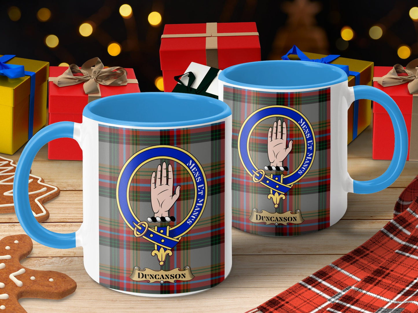 Clan Duncanson Scottish Tartan Crest Design Mug - Living Stone Gifts