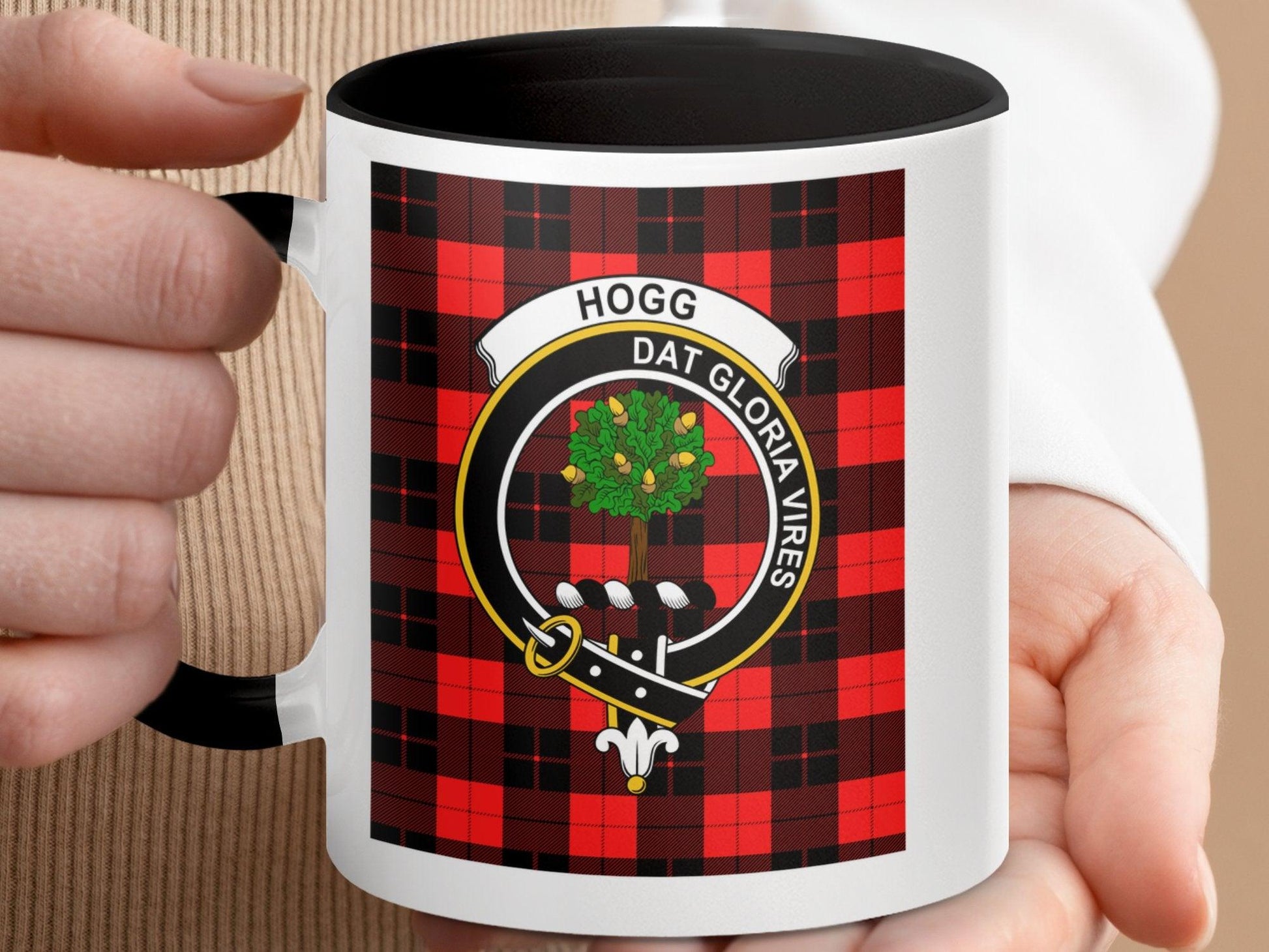 Scottish Clan Hogg Tartan Plaid Mug Crest Design Mug - Living Stone Gifts