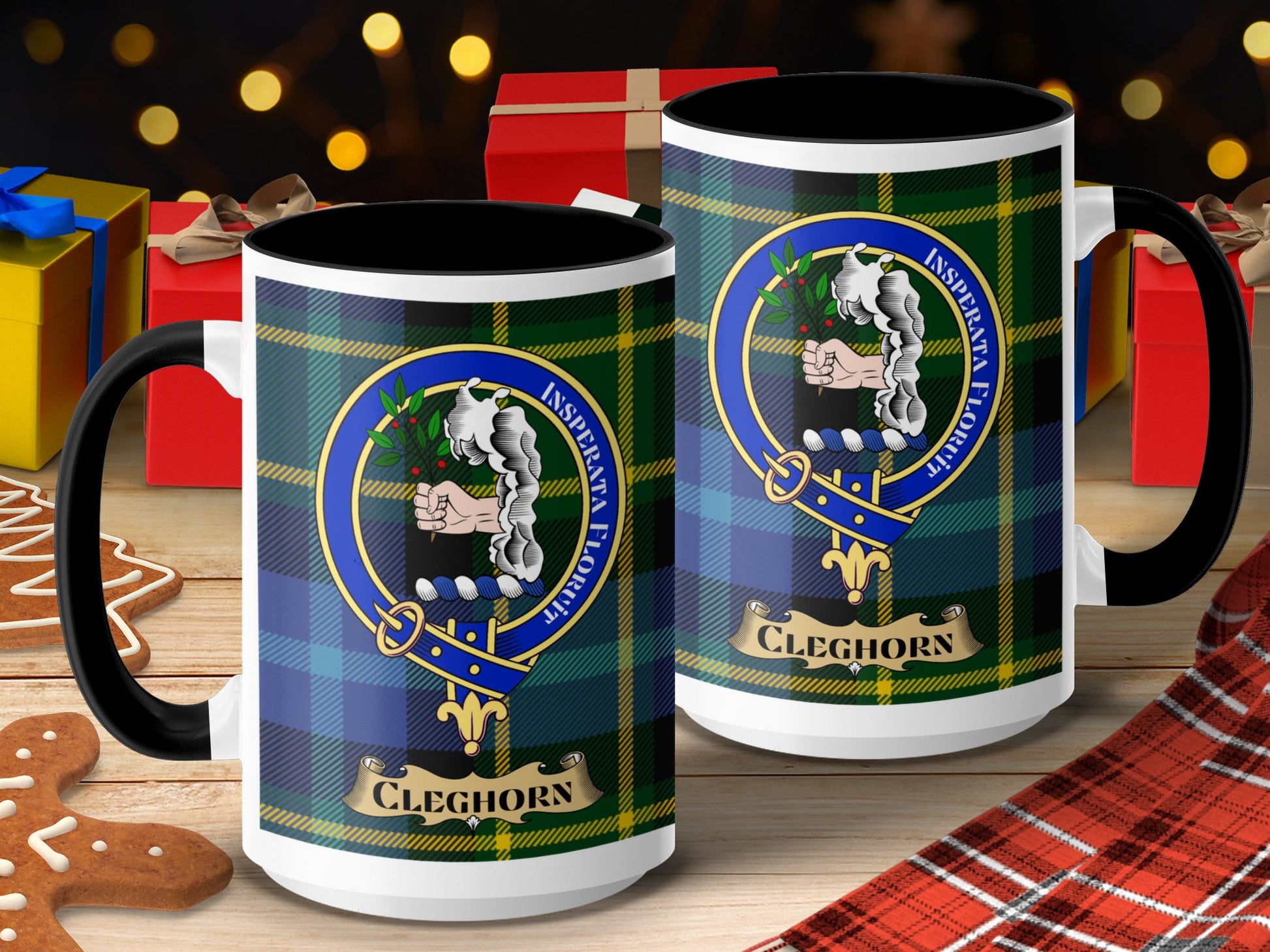 Cleghorn Scottish Tartan Crest Clan Family Mug - Living Stone Gifts