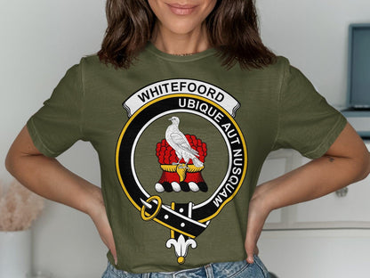 Scottish Clan Whitefoord Crest Logo Highland Games T-Shirt - Living Stone Gifts