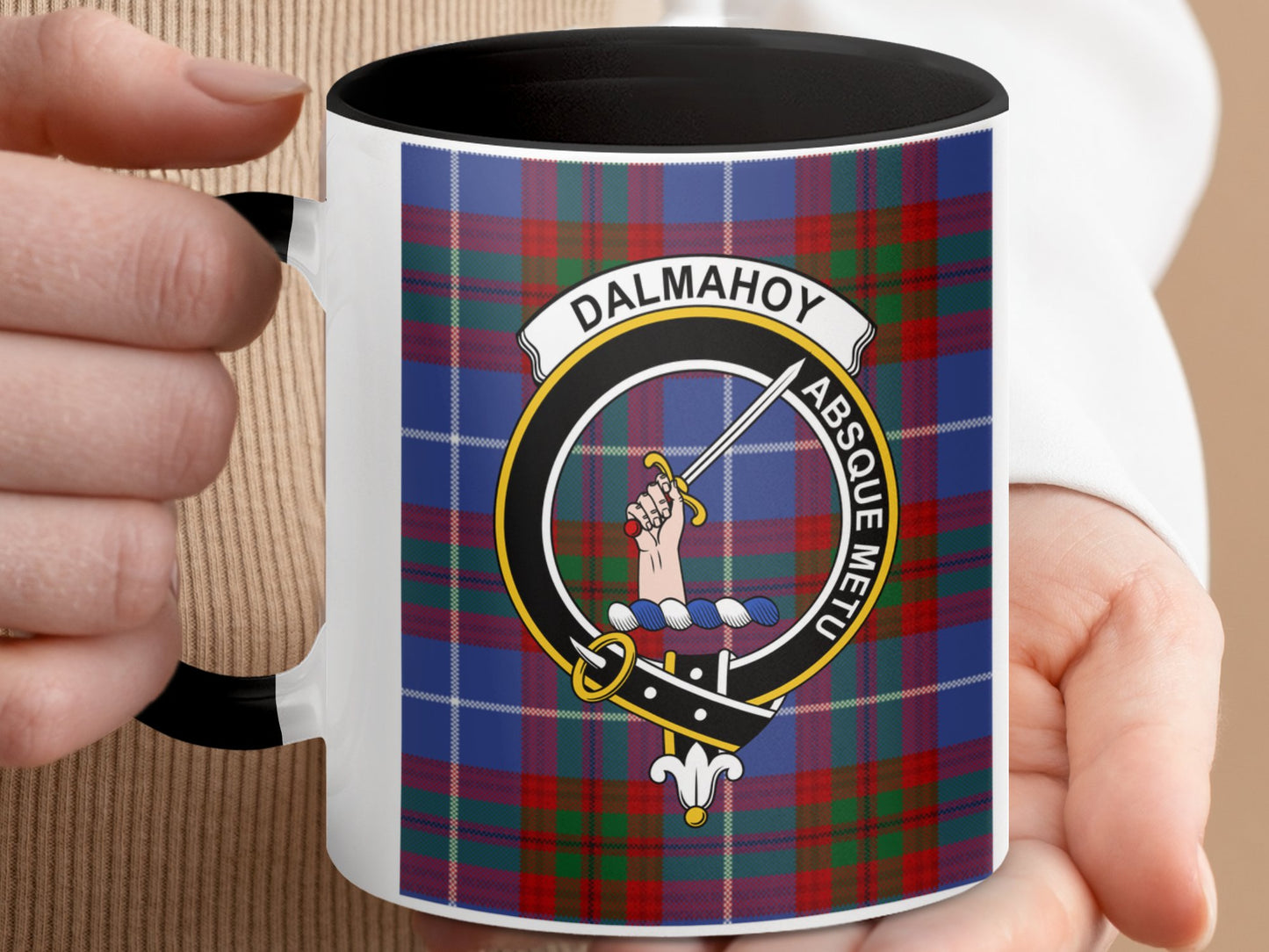 Dalmahoy Scottish Tartan Clan Crest Mug - Living Stone Gifts