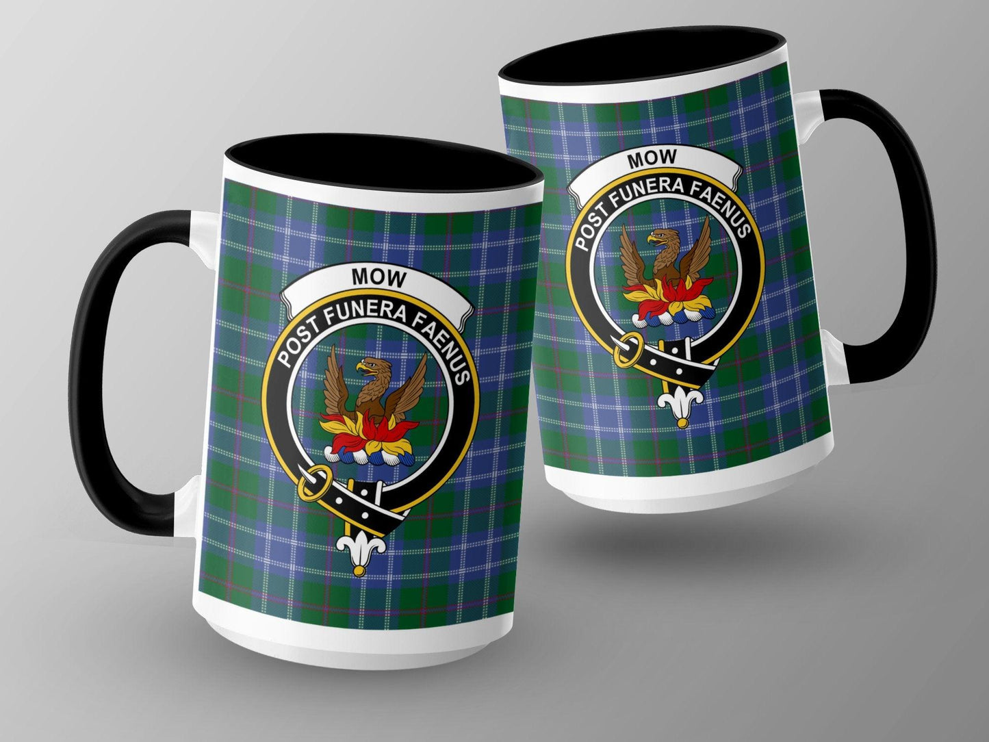 Scottish Clan Mow Crest Tartan Mug - Living Stone Gifts