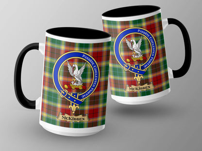 McKibben Scottish Clan Tartan Crest Design Mug - Living Stone Gifts