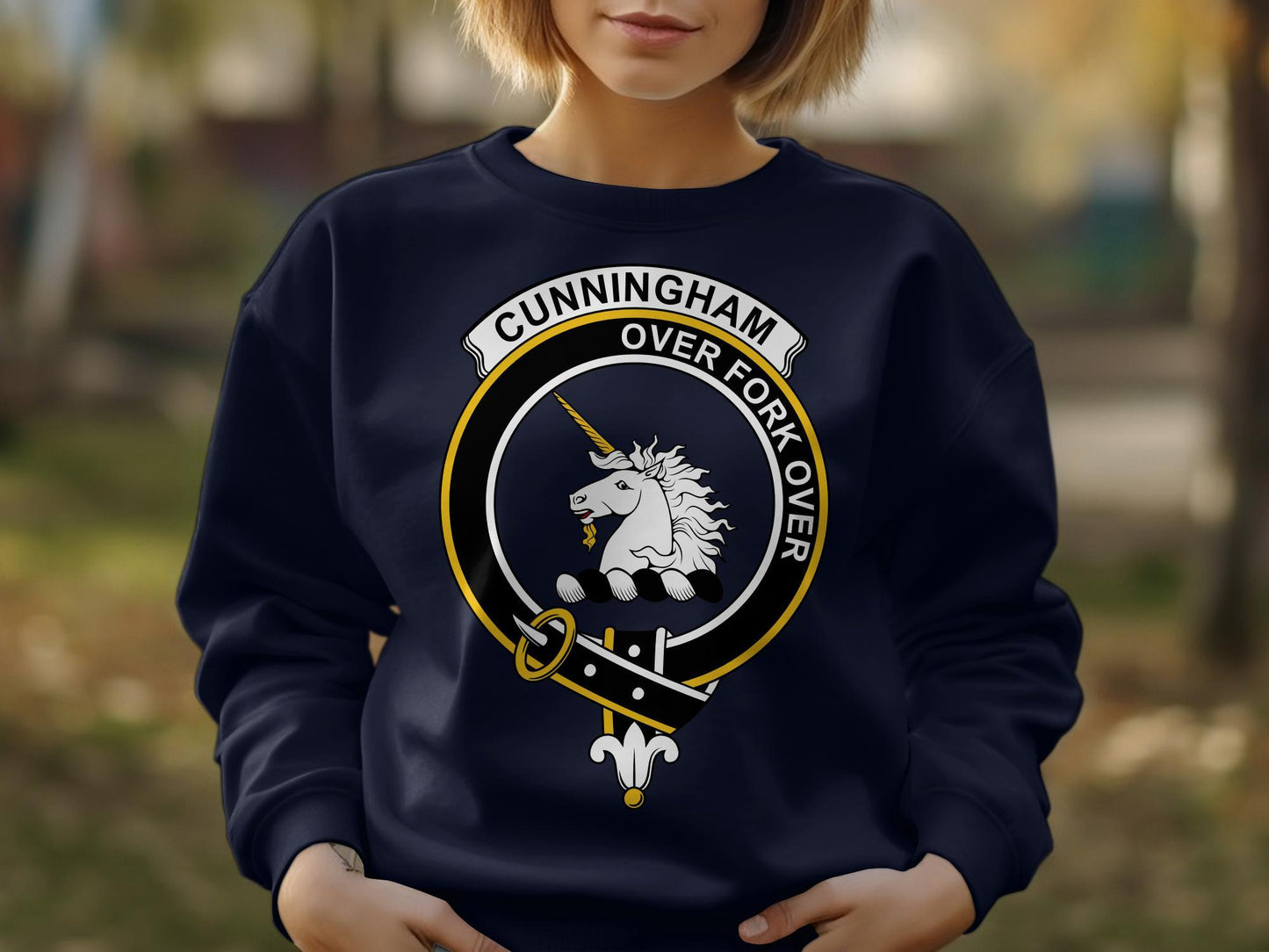 Cunningham Clan Unicorn Crest T-Shirt, Scottish Heritage Apparel, Unisex