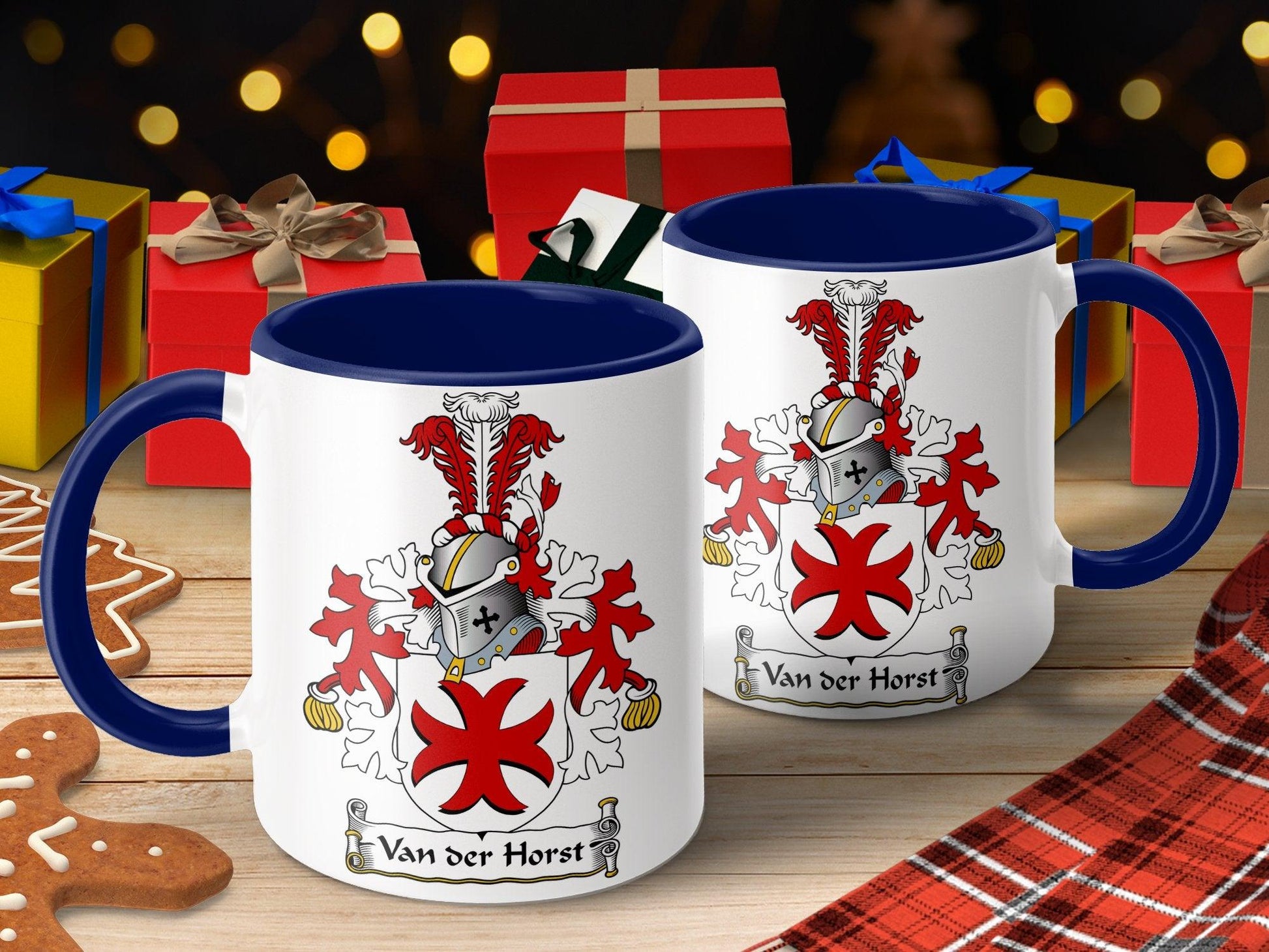 Custom Van der Horst Family Crest Mug, Personalized Heraldry Coffee Cup