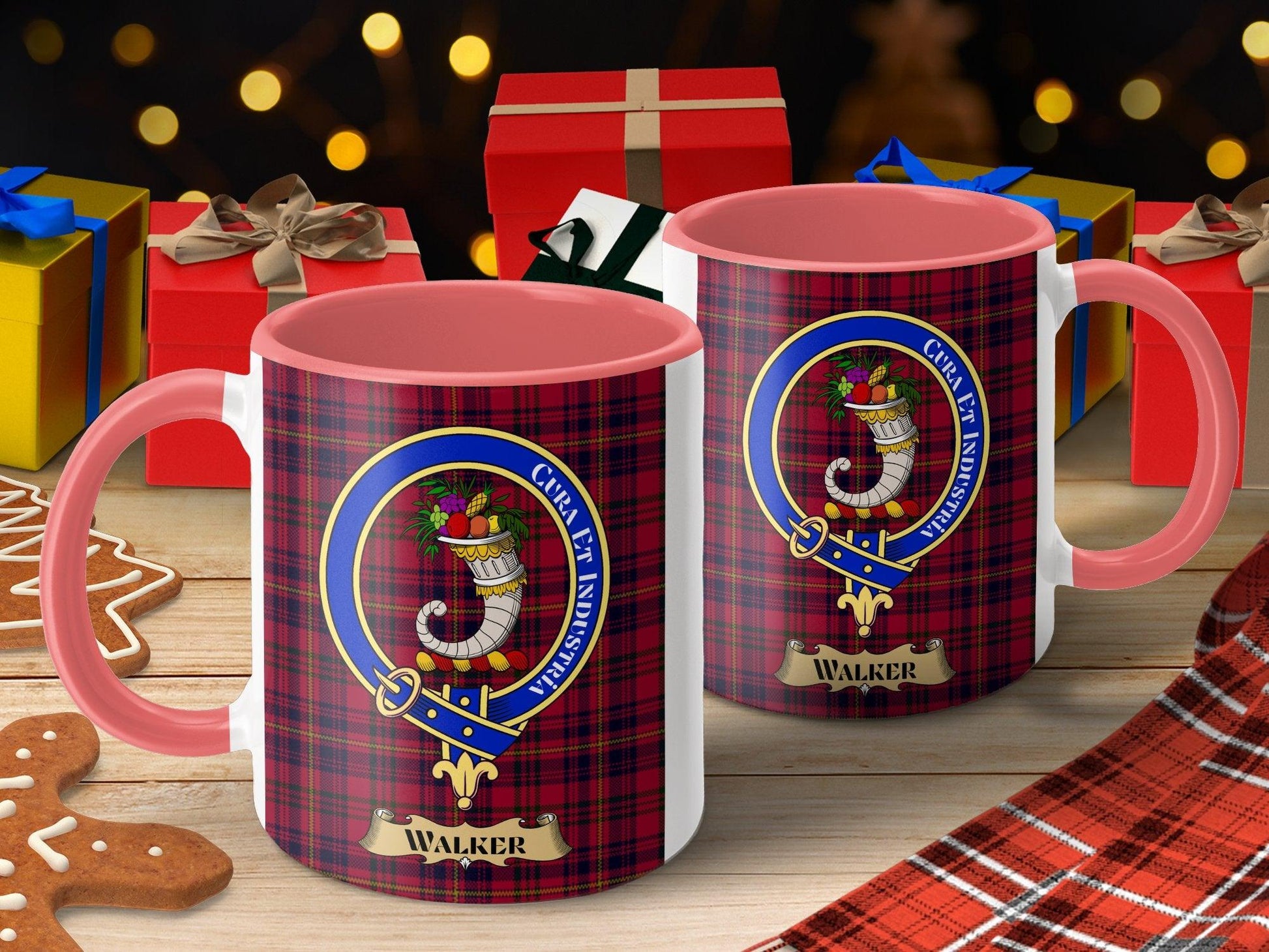 Custom Walker Clan Crest Mug, Traditional Tartan Coffee Cup, Scottish Heritage Gift