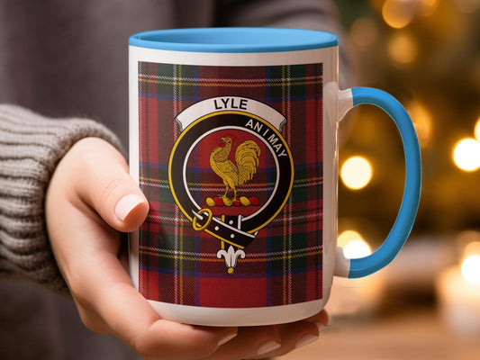 Lyle Scottish Clan Tartan Plaid Crest Design Mug - Living Stone Gifts