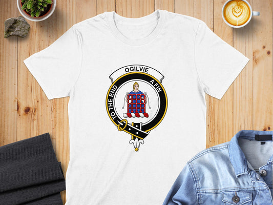 Ogilvie Scottish Clan Crest T-Shirt - Living Stone Gifts
