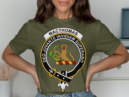 Macthomas Scottish Clan Crest Highland Games T-Shirt - Living Stone Gifts