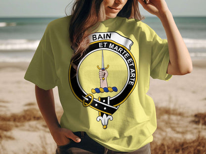 Bain Scottish Clan Crest Highland Games T-Shirt - Living Stone Gifts