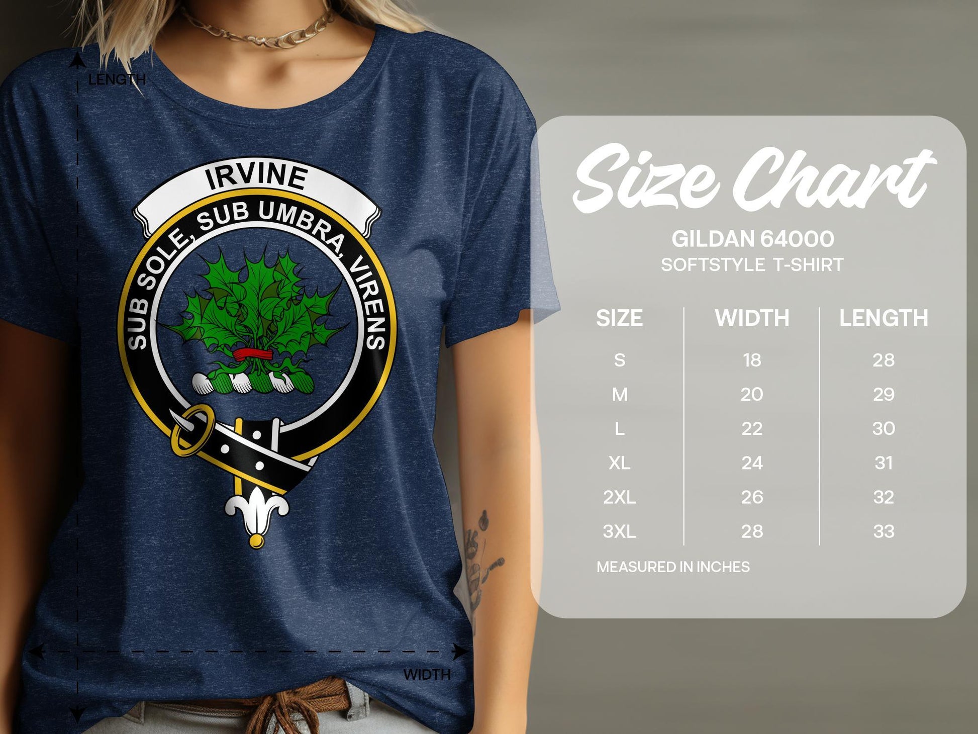Irvine Clan Crest Highland Games Festival T-Shirt - Living Stone Gifts