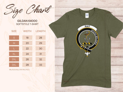 Rait Scottish Clan Crest Highland Games T-Shirt - Living Stone Gifts