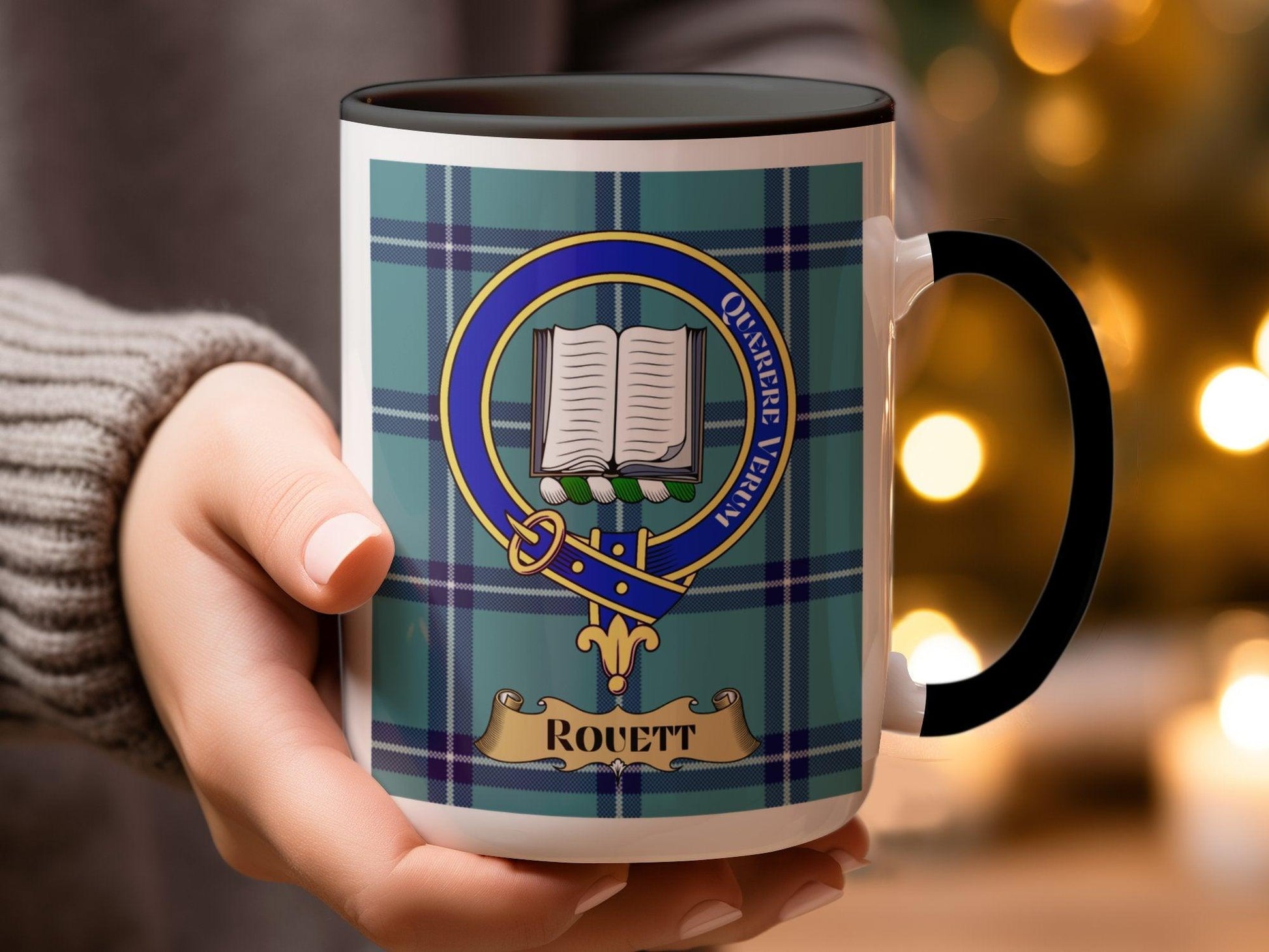 Rouett Scottish Clan Tartan Crest Decorative Mug - Living Stone Gifts