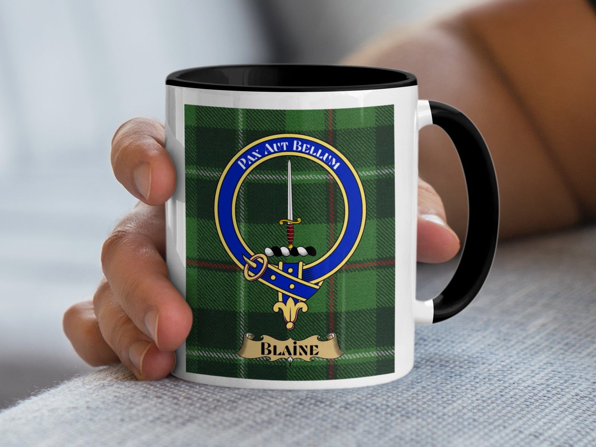 Traditional Scottish Thistle Design Clan Blaine Mug - Living Stone Gifts