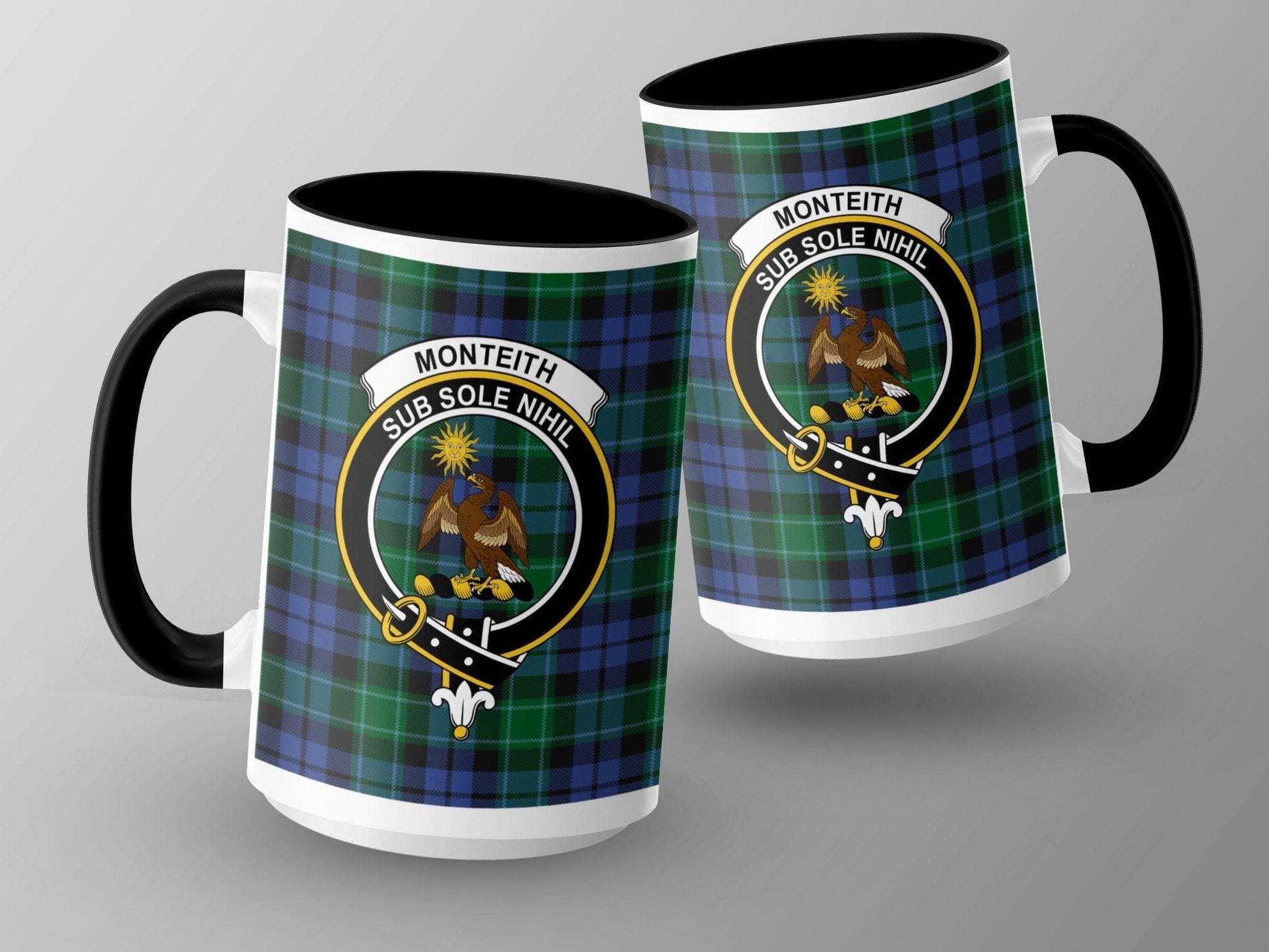 Monteith Clan Crest Tartan Pattern Design Mug - Living Stone Gifts