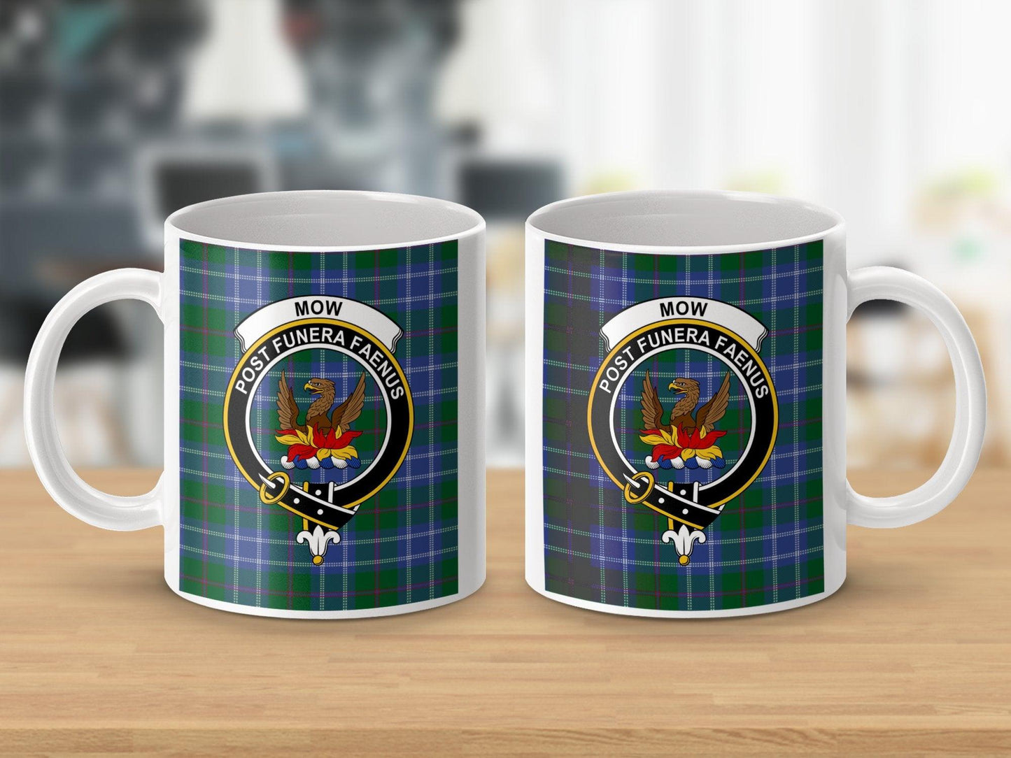 Scottish Clan Mow Crest Tartan Mug - Living Stone Gifts