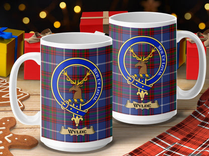 Wylde Clan Crest Mug Scottish Tartan Plaid Design Mug - Living Stone Gifts