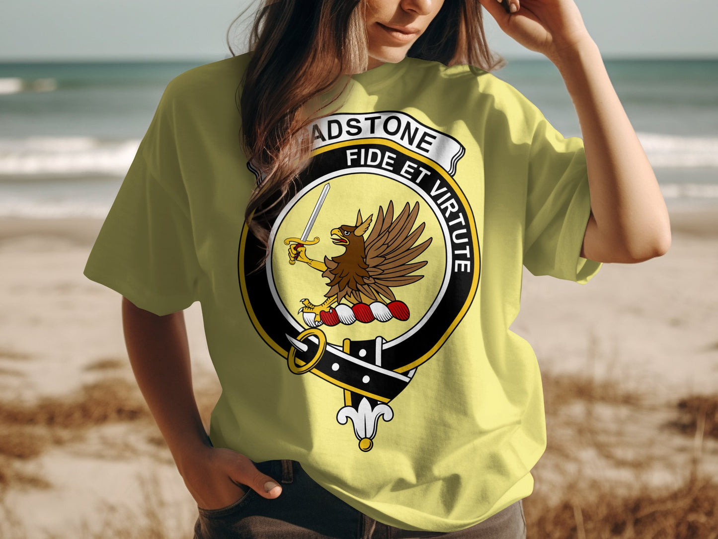 Gladstone Scottish Clan Crest Highland Games T-Shirt - Living Stone Gifts