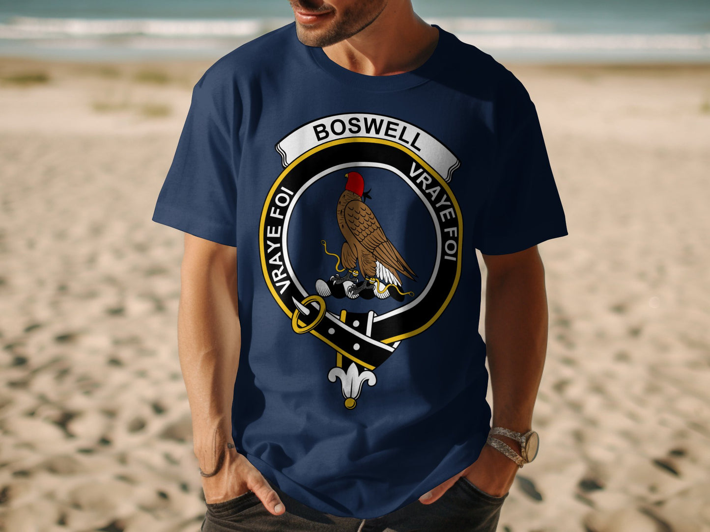 Boswell Scottish Clan Crest Highland Games T-Shirt - Living Stone Gifts