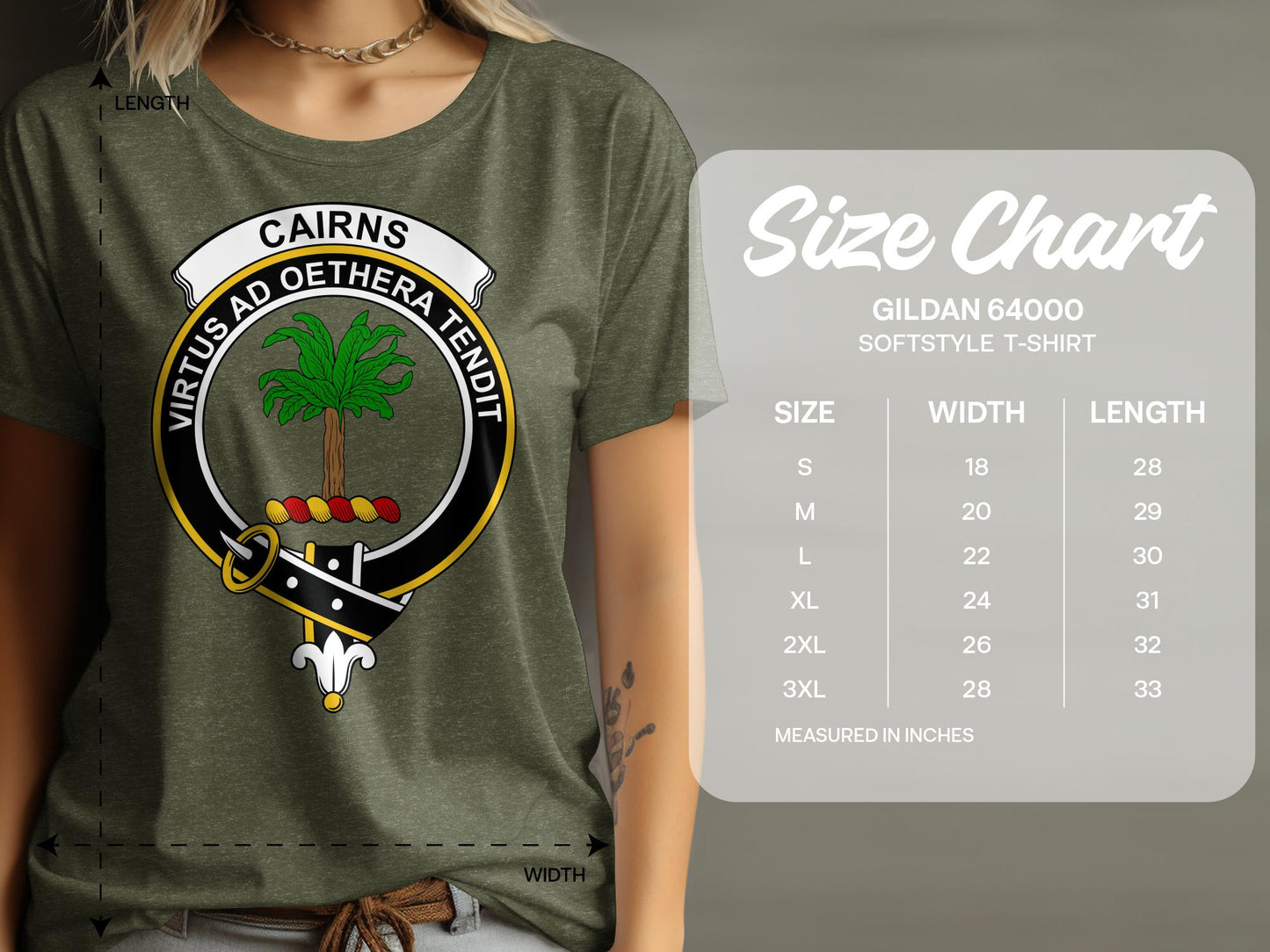 Cairns Scottish Clan Crest Highland Games T-Shirt - Living Stone Gifts