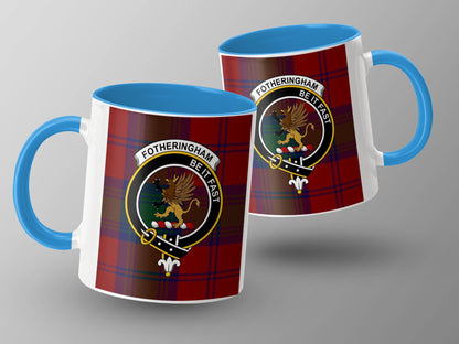 Clan Fotheringham Scottish Tartan Crest Mug - Living Stone Gifts