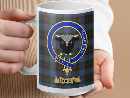 Clan Macdougal Highland Tartan Clan Crest Dougal Mug - Living Stone Gifts