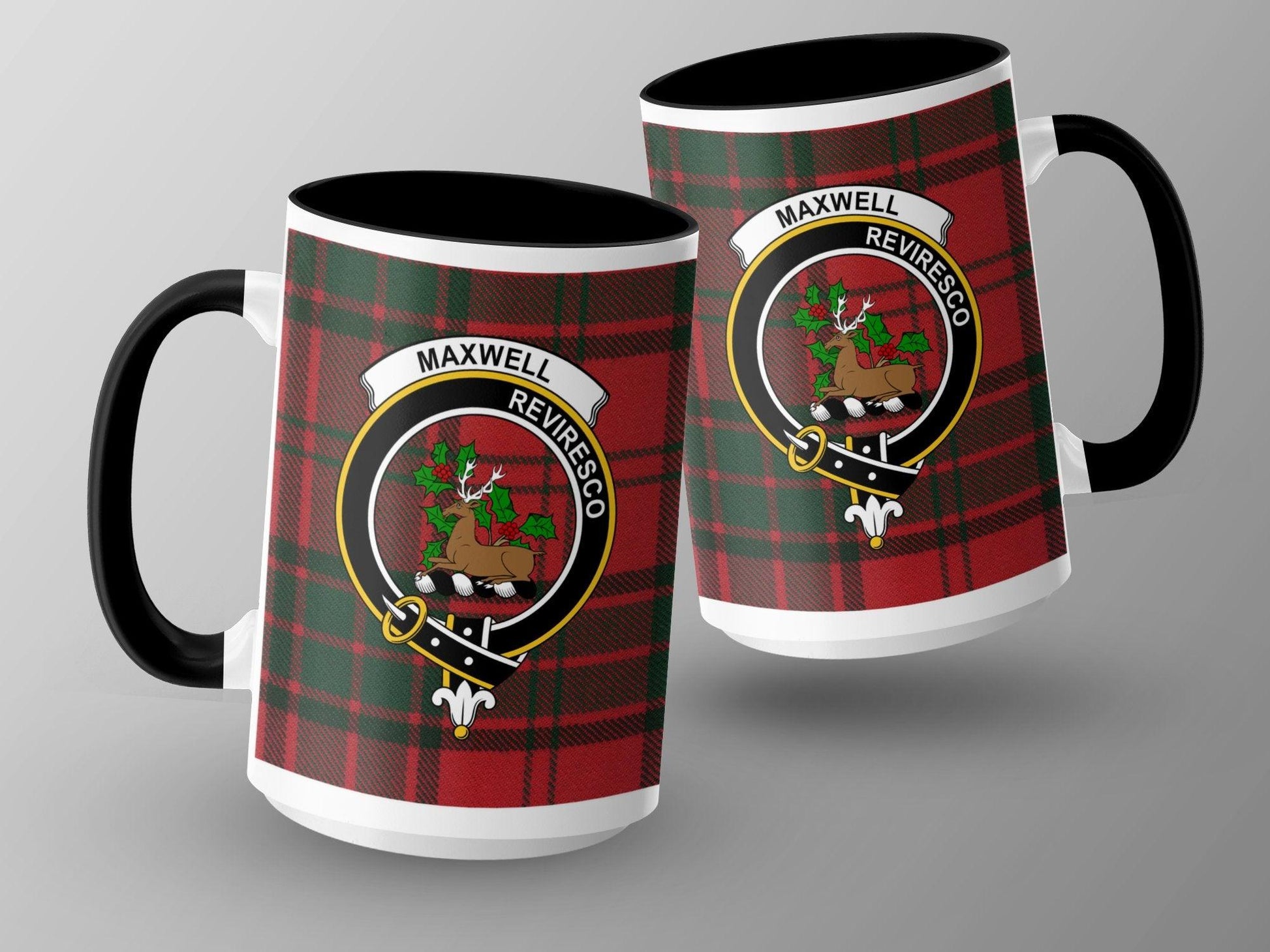 Maxwell Scottish Clan Crest Tartan Mug - Living Stone Gifts