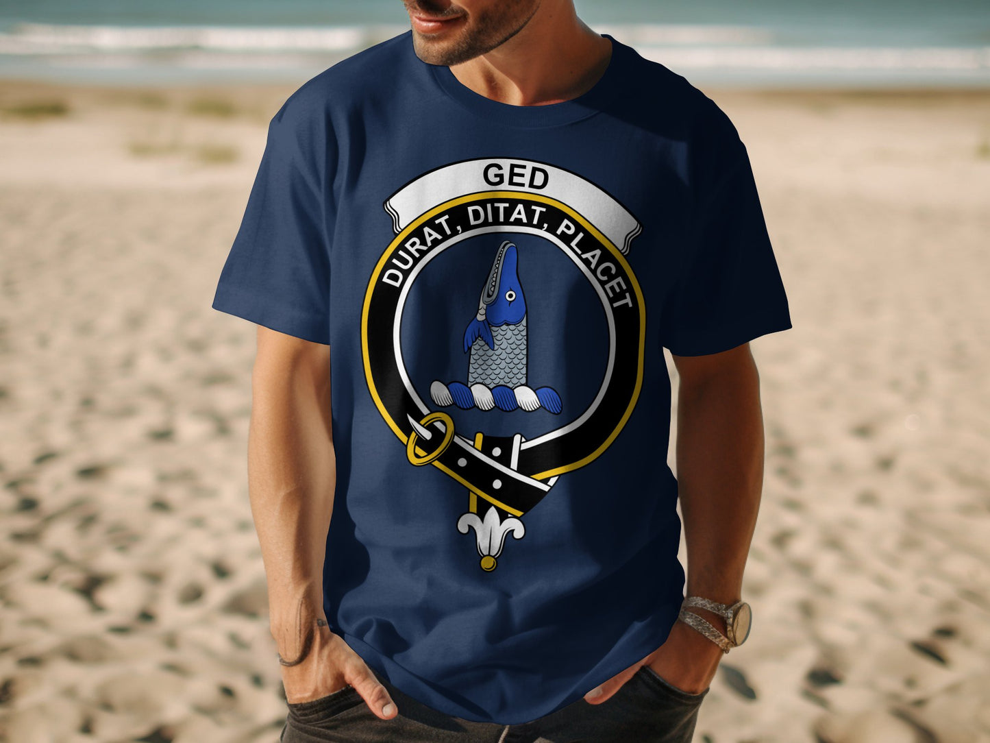 Ged Scottish Clan Crest Highland Games Graphic T-Shirt - Living Stone Gifts