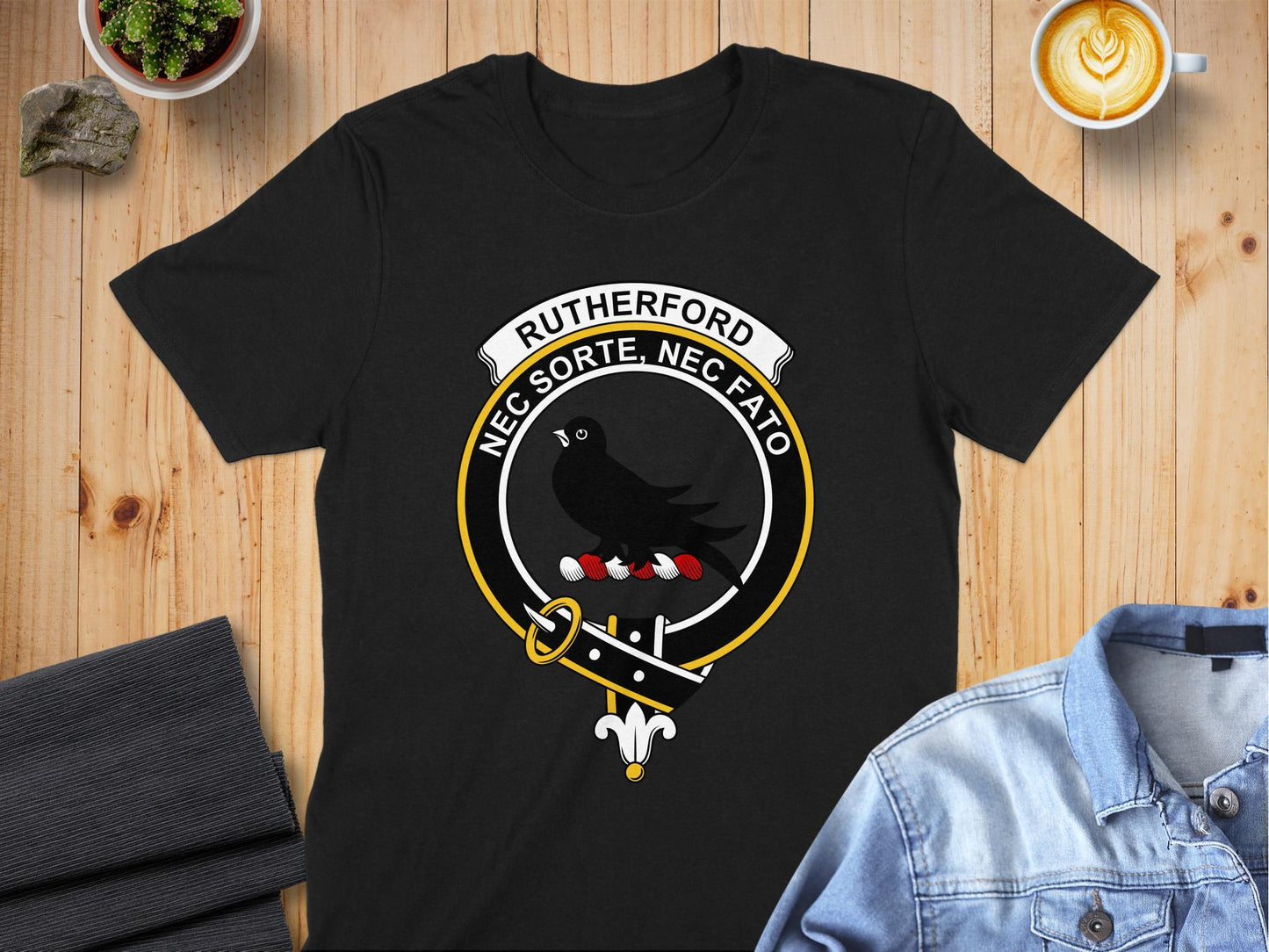 Rutherford Clan Crest Emblem T-Shirt - Living Stone Gifts