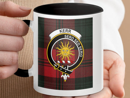 Scottish Kerr Clan Crest Tartan Plaid Mug - Living Stone Gifts