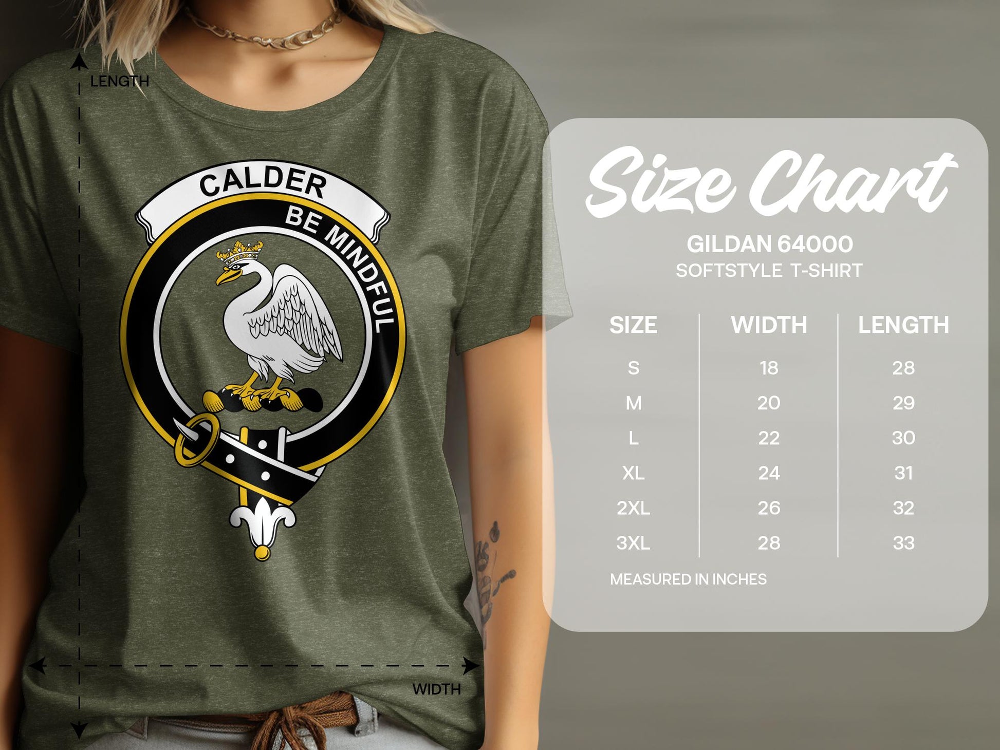 Calder Scottish Clan Crest Highland Games T-Shirt - Living Stone Gifts