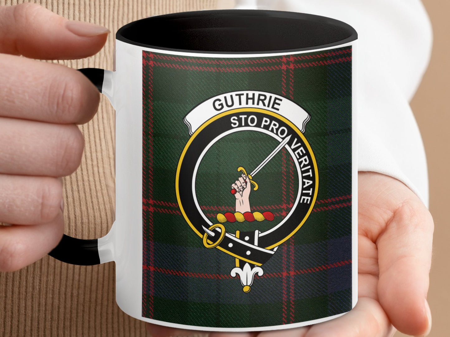 Clan Guthrie Sto Pro Veritate Scottish Tartan Mug - Living Stone Gifts