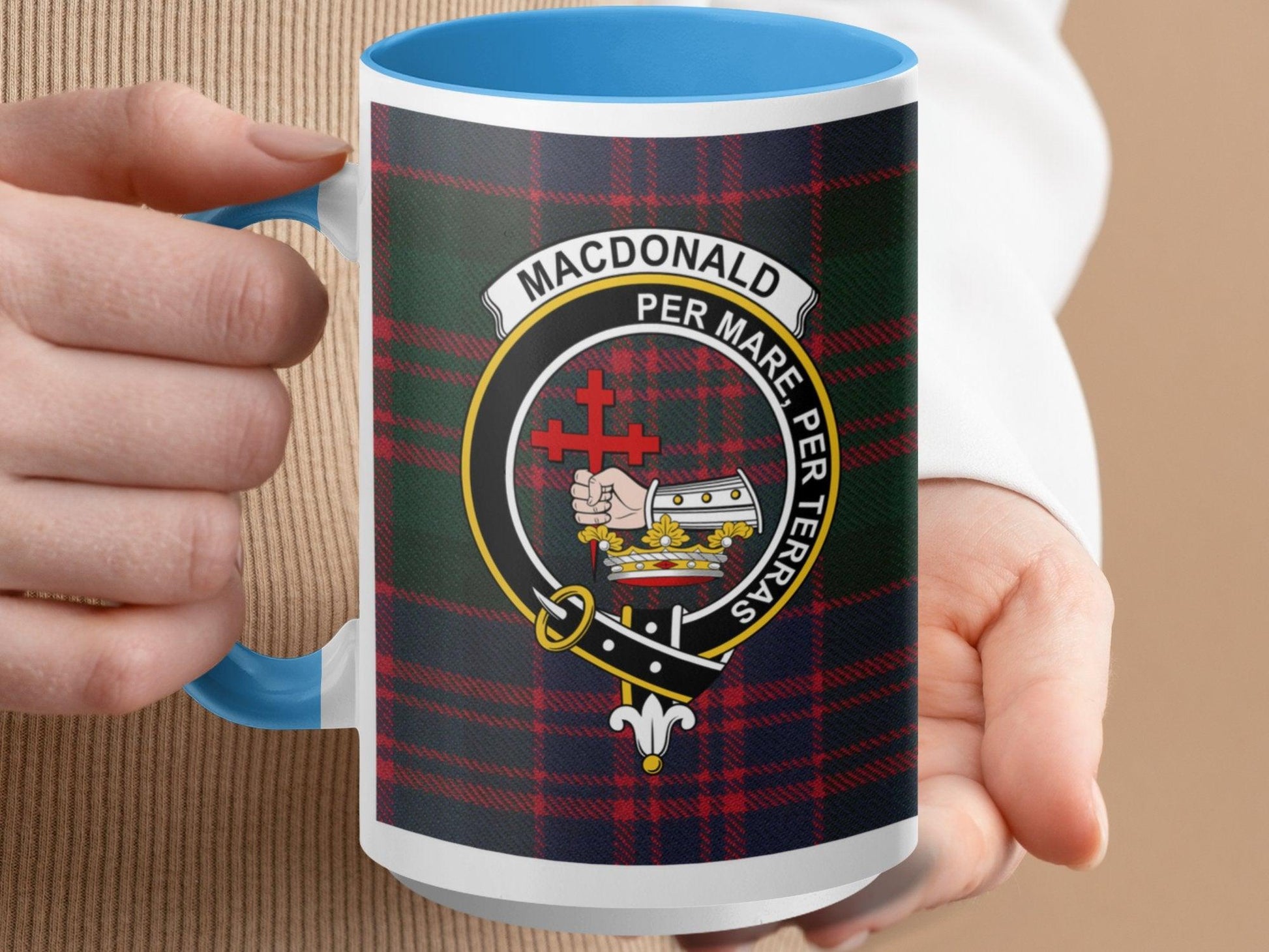 Scottish Clan MacDonald Tartan Crest Plaid Mug - Living Stone Gifts