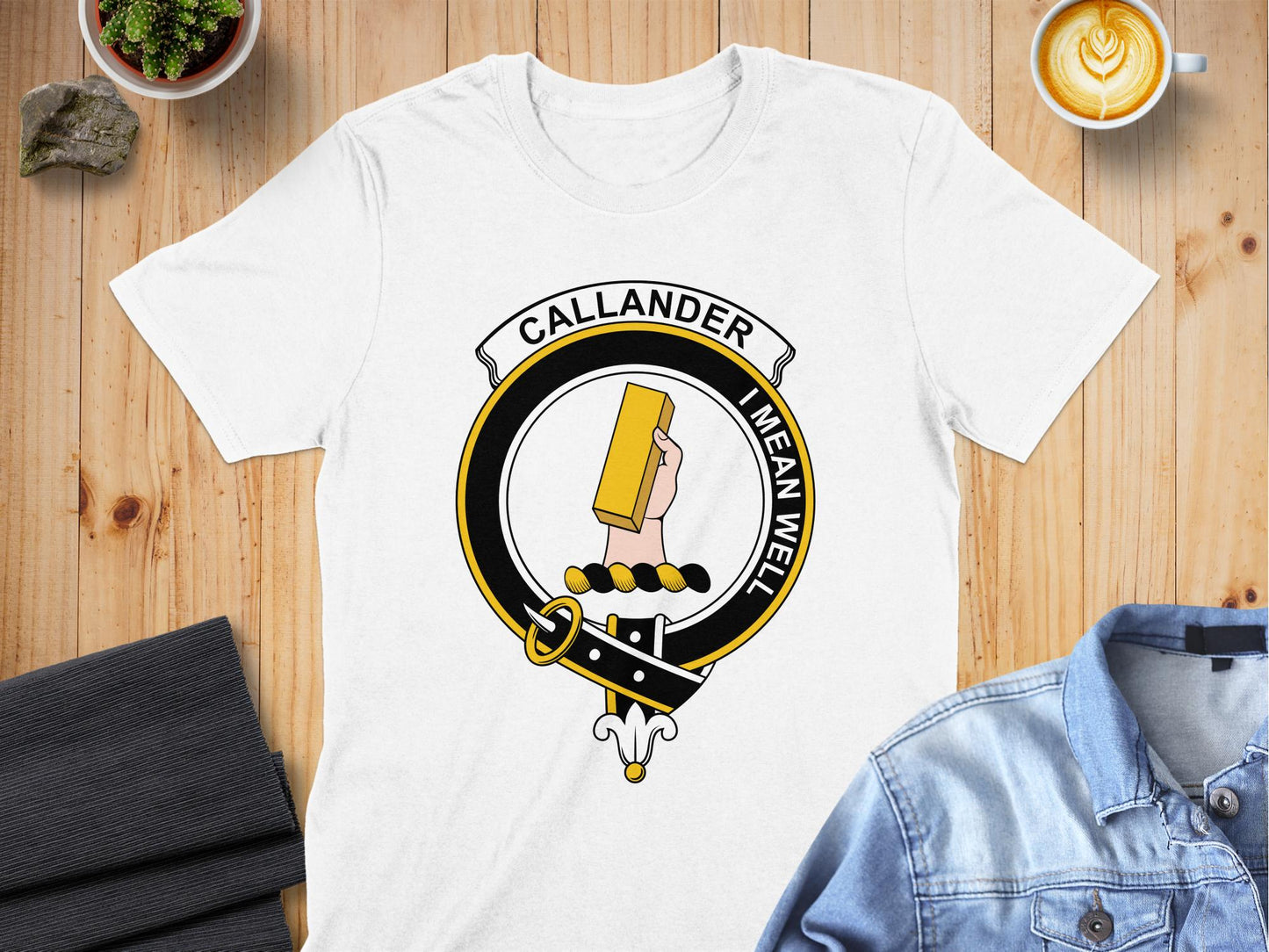 Callander Scottish Clan Crest Highland Games T-Shirt - Living Stone Gifts
