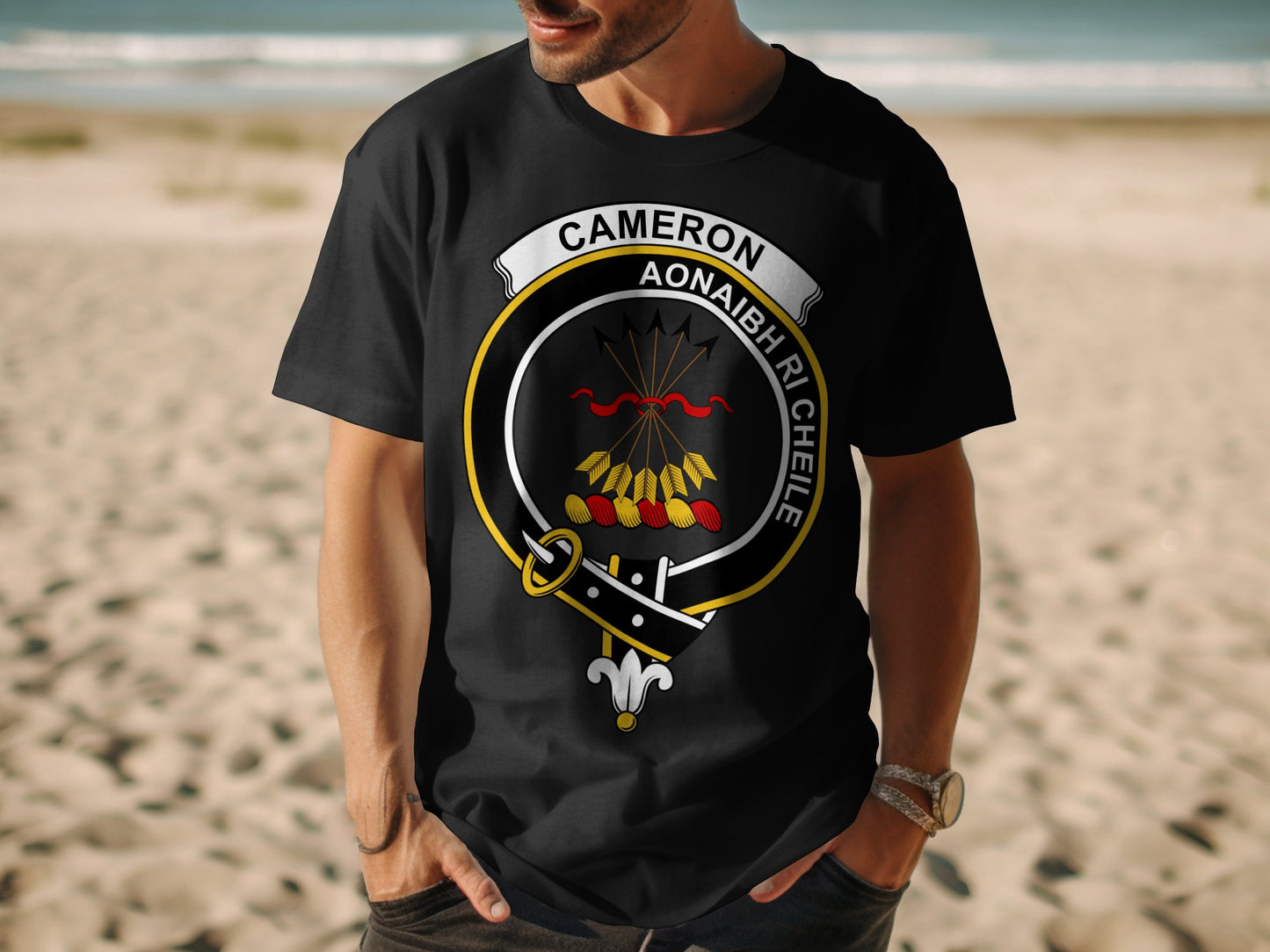 Cameron Clan Crest Scottish Highland Games T-Shirt - Living Stone Gifts