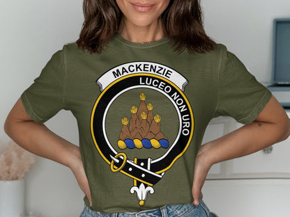 Mackenzie Clan Crest Luceo Non Uro Highland T-Shirt - Living Stone Gifts