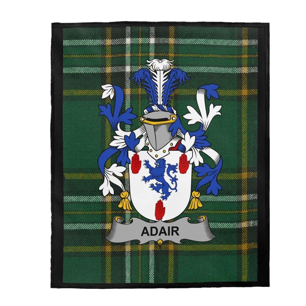 Adair Coat Of Arms Irish Tartan Blanket