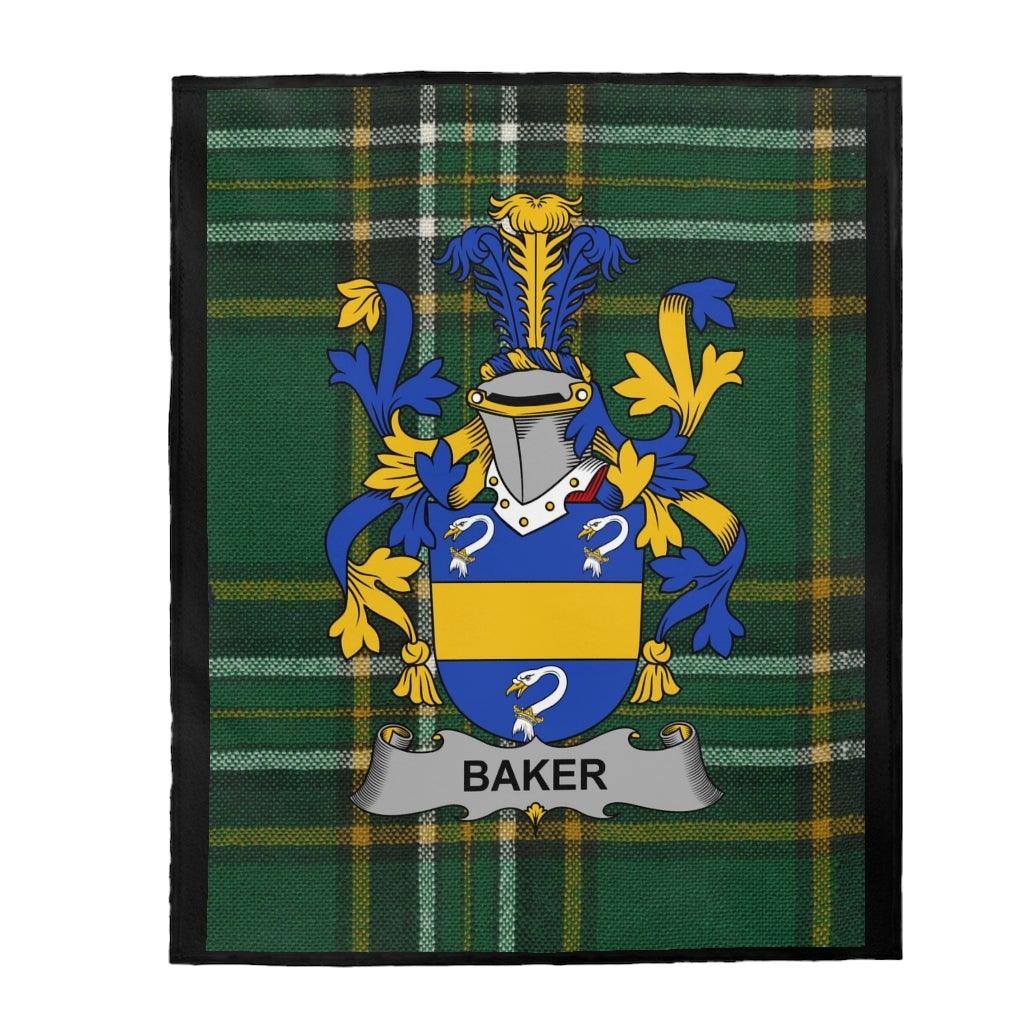 Baker Coat Of Arms Irish Tartan Blanket